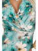 numoco Kleid in Blau/ Creme
