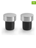 Ibili 2-delige set: wijnstoppers zwart - (H)3 cm
