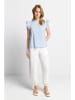 Rich & Royal Bluse in Hellblau/ Weiß