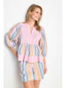Rich & Royal Bluse in Hellblau/ Orange/ Rosa