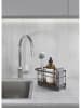 metaltex Organizer "Lava" w kolorze czarnym do zlewu - 22 x 14 x 13 cm