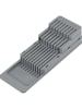 metaltex Messerblock ''Blade-Fit'' in Grau - (B)11 x (H)14 x (T)41 cm