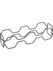 metaltex Wijnrek "Hexagon'' zwart - (B)43 x (H)11 x (D)12 cm