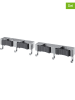 metaltex 2er-Set: Besenleisten ''Hang-up'' in Grau - (B)21,5 x (H)4,5 x (T)5 cm
