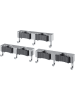 metaltex 3-delige set: bezemlijsten "Hang-up'' grijs - (B)21,5 x (H)4,5 x (D)5 cm