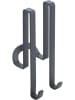 metaltex Duschhaken ''Origin'' in Schwarz - (B)5 x (H)14 x (T)6 cm