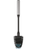 metaltex WC-Bürste ''Cleany'' in Silber/ Schwarz - (B)12,8 x (H)47 x (T)7,4 cm