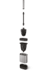 metaltex WC-Bürste ''Cleany'' in Silber/ Schwarz - (B)12,8 x (H)47 x (T)7,4 cm