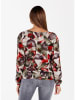 KEY LARGO Bluse "Graphic" in Beige/ Rot/ Khaki