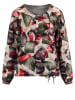 KEY LARGO Bluse "Graphic" in Beige/ Rot/ Khaki