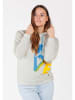 KEY LARGO Hoodie "Temperature" in Weiß/ Hellblau