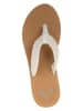 Roxy Teenslippers wit/lichtbruin