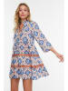 trendyol Kleid in Blau/ Orange