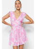 trendyol Kleid in Rosa/ Weiß
