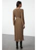 trendyol Plisseekleid in Camel