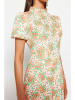 trendyol Kleid in Creme/ Orange/ Grün