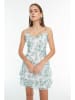 trendyol Jurk wit/mintgroen