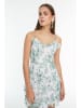 trendyol Kleid in Weiß/ Mint