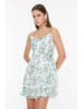 trendyol Kleid in Weiß/ Mint