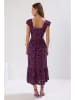 trendyol Kleid in Schwarz/ Lila
