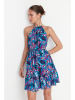 trendyol Jurk blauw/paars/donkerblauw