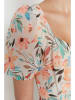 trendyol Kleid in Creme/ Apricot/ Hellblau