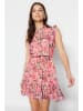 trendyol Kleid in Bordeaux/ Rosa