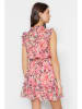trendyol Kleid in Bordeaux/ Rosa