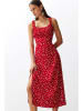 trendyol Kleid in Rot/ Weiß
