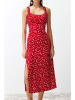 trendyol Kleid in Rot/ Weiß