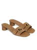 Polo Club Leren slippers lichtbruin