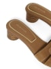 Polo Club Leren slippers lichtbruin
