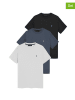 Polo Club 3er-Set: Shirts in Weiß/ Dunkelblau/ Schwarz