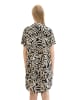 Tom Tailor Kleid in Schwarz/ Beige
