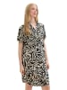 Tom Tailor Kleid in Schwarz/ Beige