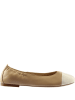 Högl Leder-Ballerinas "Sylvie" in Hellbraun/ Creme