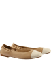 Högl Leder-Ballerinas "Sylvie" in Hellbraun/ Creme