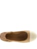 Högl Leder-Ballerinas "Sylvie" in Hellbraun/ Creme