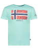 Geographical Norway Koszulka "Jpalm" w kolorze turkusowym