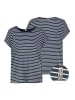 Sublevel Shirt in Dunkelblau/ Weiß