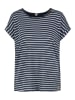 Sublevel Shirt in Dunkelblau/ Weiß
