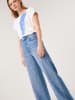 TAIFUN Shirt wit/blauw