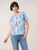 TAIFUN Shirt wit/beige/blauw