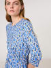 TAIFUN Kleid in Blau/ Beige
