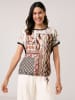 Gerry Weber Shirt in Beige/ Schwarz/ Hellbraun