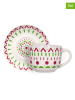 Tognana 2tlg. Set: Jumbotasse "Milk & Mandala" in Grün/ Pink - 570 ml