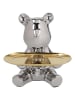 Tognana Deco dienblad "Bear" zilverkleurig/goudkleurig - (H)21 x  Ø 18 cm