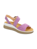 Think! Leren sleehaksandalen paars