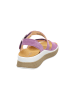 Think! Leren sleehaksandalen paars