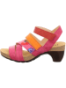 Think! Leren haksandalen roze/oranje